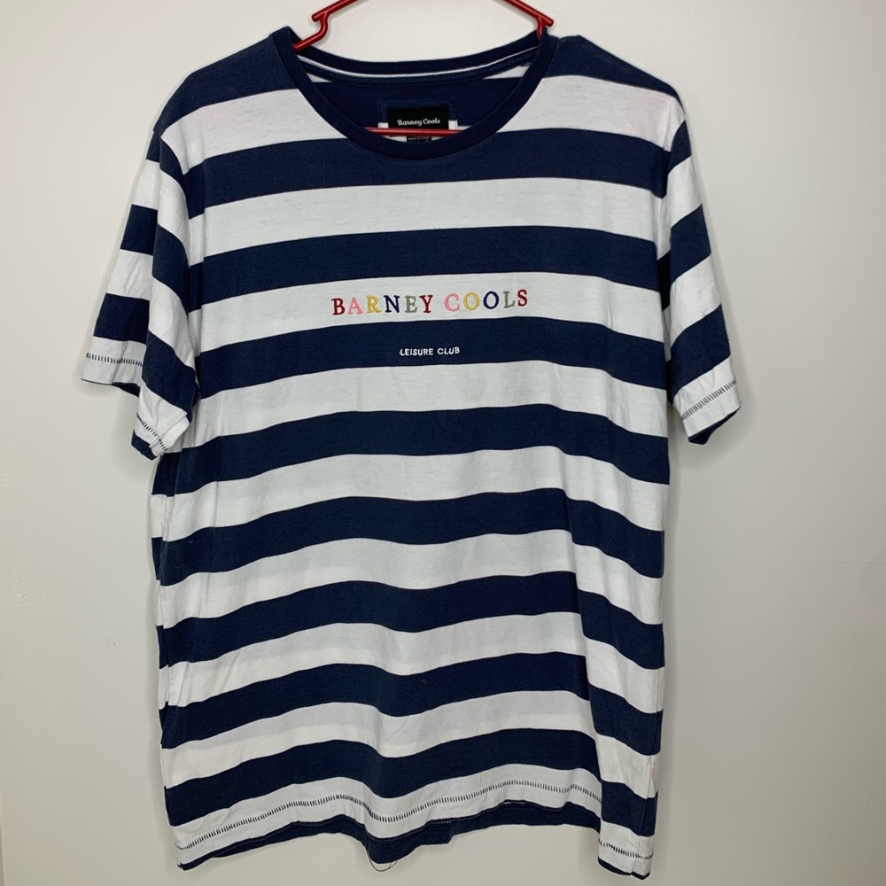 Barney cools rainbow logo tee